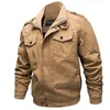 Autumn And Winter Men's Multi Pocket Military Jacket Pure Cotton Casual Work Jacket Large Loose Cotton Jacket Special Forces Men 211105