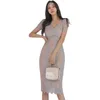 Sexy Hollow Out Lace Pencil Dress Women Summer V-neck Sheath Bodycon Dresses Casual Evening Party Club Vestidos 210603