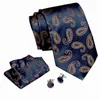 Joy Alice Wedding Men Men Ties Box Box Packing Men Man Brand Luxury Gcoectie Pocket Square Silk Tie Set Cufflinks Handkerchief Y1229
