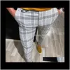 Men's Pants Clothing Apparel 3 Models Mens Slim Fit Trousers Check Casual Pants Joggers Tartan Jogging Skinny Bot Pbgzz271d
