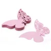 Party Decoration Table Mark Name Paper Laser Cut Cards Butterfly Shape Wine Glass Place Card For Wedding RH9920