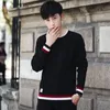 Herrenpullover Herrenpullover koreanische Ausgabe Pl￼sch Langarm Strickhemd Jugend Hunderte Rundkette