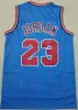 Heren Throwback Basketbal Michael Retro Jerseys 23 Scottie Pippen 33 Dennis Rodman 91 Vintage Streep Zwart Rood Wit Blauw Kleur Ademend Shirt Uniform