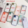 Para Iphone 12 11 pro xr x xs max 8 7 6 plus Fundas para teléfono Color de golpe Cubierta de armadura a prueba de golpes Carcasa protectora dura mate