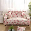 Peach Blossom Pattern Sofa Cover Stretch Elastic Sofa Skydd för vardagsrum Möbelkåpa Soffa täcker fullt inslaget anti-damm 211102