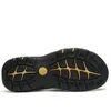 Men's Outdoor Closed Toe Hiking Leather Sandals Summer Camping Fisherman Shoes