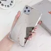 Spiegelmode, stoßfeste TPU-PC-Handyhüllen für iPhone 12 Mini 11 Pro Max 6 7 8 Plus X XR XS SECase Make Up mit Abdeckung