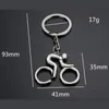 20pcs Lot Metal Riding Bicycle Keychain Fashion Sports Key Chains Cool Man Bag Pendants Charm Female Accessory Jewelry Whole319S