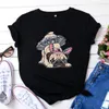 Carino Balletto PEGGE TSHIRT Donne T-shirt Estate manica corta T Shirt da donna in cotone Harajuku Camiseta Mujer Top Allentato Donne 210522