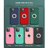 Shocksäker telefonfall med metallring för iPhone 13 Pro Max 12 Samsung Galaxy S21 Plus A530 A90 A72 A71 A52 A21S A12 Bilhållare Kickstand Cover Case