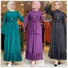 Ayuda de ropa étnica Mubarek Dubai Abaya Hijab Vestido musulmán Mujeres Kaftán Turcas Islam Ramadán Eid Robe Femme ete Musulmane Vestidos