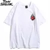 Hip Hop T-shirt hommes serpent fantôme T-shirt Harajuku Streetwear T-shirt coton à manches courtes été hauts T-shirt HipHop dos imprimé