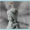 香りのあるキャンドルホームフレグランス装飾庭のクリスマスリトルガールドールモールドDIYブライドワックスモデル樹脂エポキシモールドハンドメイドドロップデビュー