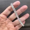 Autres bracelets Engagement de Luxury Mariage Naturel Gemstone Bracelet Bijoux 925 Sterling Silver Emerald Cut Diamond pour femmes