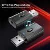 Новый AUX Автомобиль Bluetooth-ресивер 3.5mm Jack Audio Music Bluetooth 5.0 Комплекты автомобиля Беспроводной музыкальный адаптер громкоговоритель громкой связи Автосервис