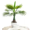 40cm 8 Head Tropical Palm Tree Artificial Plants Fake Potted Tree Branch Silk Leaf Small Desktop landscape For Home Office Decor 210624
