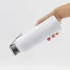 24 oz süblimasyon alüminyum su şişesi yeniden kullanılabilir sızıntılı spor spor seyahat bardak içme bardaklar boşluklar diy ısı transfer kabı silikon sap kapakları