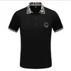 2021 Mens Designer Polos Marque petit cheval Crocodile Broderie vêtements hommes tissu lettre polo t-shirt col t-shirt décontracté tee shirt tops @ 31