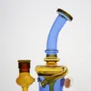 Vintage unieke 10.5 inch glazen bong water waterpijpen met perc roken oliebrander met kom kan klantlogo plaatsen