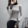 Women Tight Basic Sweater Thin Long Sleeved Womens Sweaters And Pullovers Turtleneck Slim Ladies tops Knitted Fashion autumn winter clothes clothing