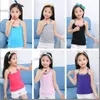 Meninas Tanque Verão Crianças Camisas T-shirt Candy Color Underwaist Sem Mangas Crianças Tees Bebê Undershirt 20220224 Q2