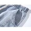Nowe luźne dżinsy męskie spodnie męskie prosta konstrukcja wysokiej jakości przytulne uczniowie Dopasowania Codziennie Casual Proste Dżinsowe Spodnie S-5XL Y0927