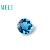 Mele الأزرق الطبيعي توباز لصنع المجوهرات، مشرق 6 ملليمتر جولة قطع الأحجار الكريمة فضفاضة، مجوهرات مع الحجر H1015