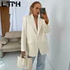 All-Match Women Blazers Повседневная свободная односторонняя кнопка BLAZER BLAZER BLAZER BLAZER с длинным рукавом кармана Lady костюм пальто куртки весна 210427