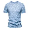 2021 neue Ankunft Sommer T Shirt für Männer Schlank Stretch T Shirt Kurzarm Gedruckt T Top (Eu-größe)