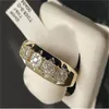 14K Gold Diamond Ring voor Vrouwen om lid te worden van Party Gemstone de Wedding Diamante Engagement Sieraden Mode Ring 1356 Q2