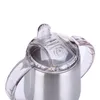 Stainless Steel Sippy Water Mugs Egg Shape Double Handle Thermos Cup Kids Milk Training Tumbler Vacuum Insulation Bottle 10oz Gift H0007