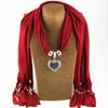 2017 Autunno Più Nuove Donne Cuore Sciarpa di Seta Collana di Dichiarazione Boho Collare Fatto A Mano Choker Maxi Collane Pendenti Grandi Gioielli Y1108