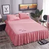 3PCS / 세트 홈 브랜드 침대 섬유 침구 플랫 시트 꽃 침대 시트 + 커버 부드러운 따뜻한 침대 시트 210626
