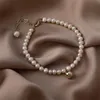 Kralen strengen nostalgisch ontwerp meisje eenvoudige imitatie parel retro persoonlijkheid handgemaakte armband voor vrouwen mode sieraden accessorie fawn22