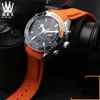 Assista Bandas Curva End Silicone Watchband para OMG Speedmaster Homens Esporte Pulseira À Prova D 'Água 20mm 22mm Com Fivela Dobrável Borracha S251W