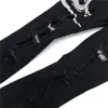 Herren-Jeans, Schlangen-Designer-Bleistifthose, bedruckt, schwarz, schmal geschnittene Denim-Hose, modische Club-Kleidung für männliche Hip-Hop-Röhrenhose