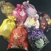 30PCs Extra Stor Drawstring Presentväska Julbröllopsfest Favorit Silk Brocade Smycken Påse Packaging Väskor med fodrad