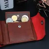 New Casual Simple Men Short Wallet Fashion Magnetic Buckle PU Tinta unita Square Purse Male Multi-funzione Card Package