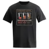 T-shirts pour hommes Trois niveaux de café T-shirt pour hommes Vide à moitié plein Tops à manches courtes Chemise à col ras du cou pour hommes T-shirt de conception de marque rétro pour hommes