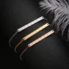 Corrente de elos DIEZI moda simples ouro prata pulseiras para mulheres meninas conjuntos de letras vintage coreano 2022 joias