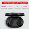 A6S TWS Bluetooth 5.0 Mains libres Touch Control Écouteurs Casque sans fil Casque stéréo sport Mini écouteurs microphone avec boîtier de chargement