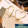 Simple Fashion Heart Shape Gold Crystal Stud Earrings Korean Statement Earrings Wedding Jewelry Gift Brincos Earrings For Women Factory price expert design