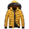 Mężczyźni Zagęścić Parker Down Płaszcze Trend Moda Wiatroszczelna Ciepła Kapturz Puffer Kurtka Designer Winter Luxury Futro Kołnie Casual Puff Kurtki Człowiek