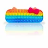 Jouets pièces de monnaie porte-monnaie trousse à crayons fête faveur coloré Push bulle sensoriel Squishy anti-Stress autisme besoins Anti-stress arc-en-ciel548193505