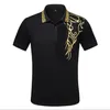 2021 Mens Designer Polos Marque petit cheval Crocodile Broderie vêtements hommes tissu lettre polo t-shirt col t-shirt décontracté tee shirt tops # 25