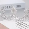 Fermagli per capelli Barrettes MYFEIVO Full Zircon Floral Diademi 3A CZ Fascia per capelli da sposa Stile semplice Accessori per gioielli da sposa HQ0895