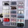 The latest 33X24X14CM thick folding transparent shoe storage box, multi-functional and large-capacity, a variety of styles to choose from, support customization