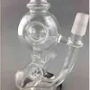 Hookahs Dab Rig Cecycler Handful Manufacture Water Tube de Água 8 "Altura Black Glass Inline Percolator Bubbler Bongs