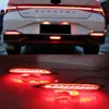 2PCS Rear Bumper Reflector Brake Light For Hyundai Elantra 2021 2022 Red Lens LED Car Warning Fog Lamp turn signal