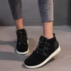 2021 Autunno nuove scarpe casual piatte da donna Lady Outdoor High Top Sneakers fascia elastica piattaforma femminile scarpe da corsa Plus Size 43 Y0907
